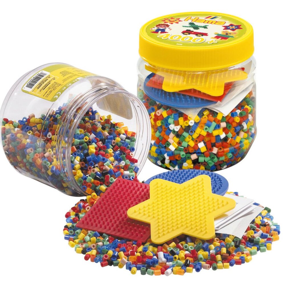 Hama Beads 4000 Iron on Beads and Pegboard Tub New Sealed
